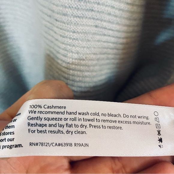 Eileen Fisher Light Gray Ribbed 100% Cashmere Long sleeve Shawl Open Cardigan L - Picture 12 of 16